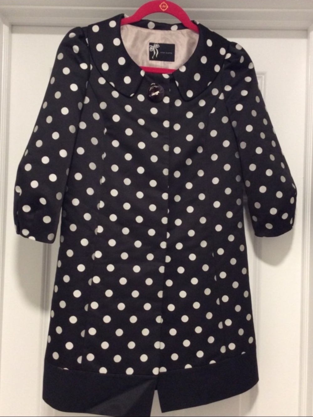 Ana Capri Vintage Polka Dot Coat